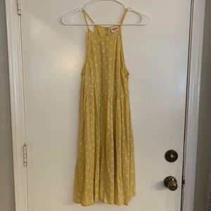 Mossimo yellow sun dress thin strap high neck M